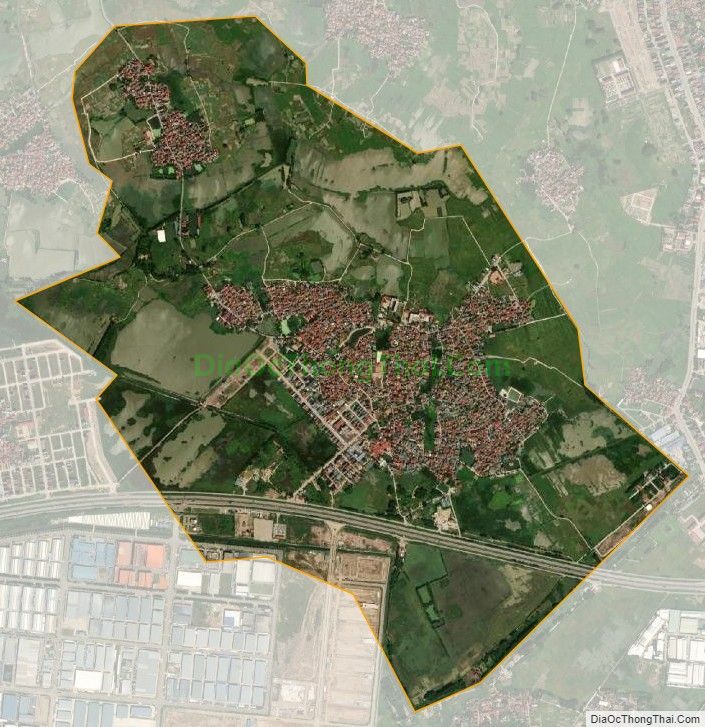 Bản đồ vệ tinh xã Tăng Tiến, huyện Việt Yên