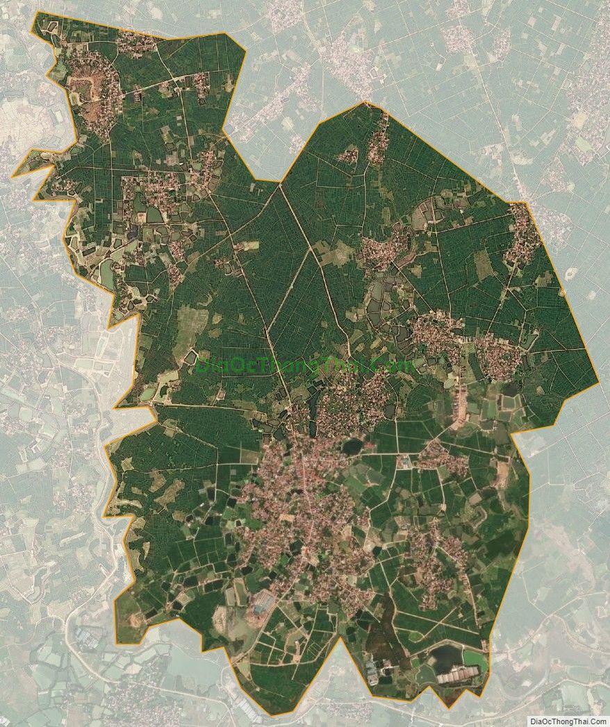 Bản đồ vệ tinh xã Thượng Lan, huyện Việt Yên