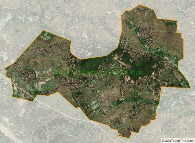 Bản đồ vệ tinh xã Trung Sơn, huyện Việt Yên