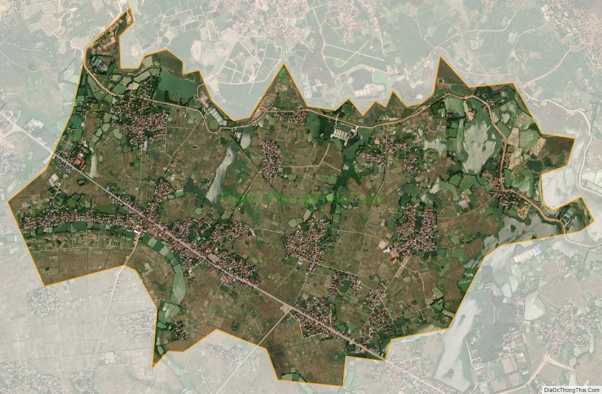 Bản đồ vệ tinh xã Tự Lạn, huyện Việt Yên