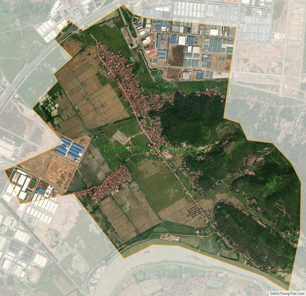 Bản đồ vệ tinh xã Vân Trung, huyện Việt Yên