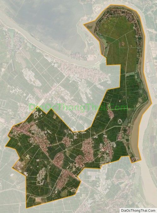 Bản đồ vệ tinh xã Đức Giang, huyện Yên Dũng