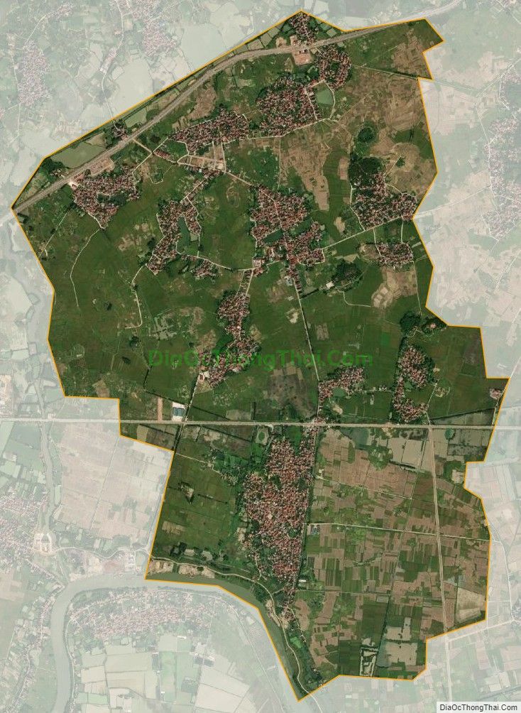 Bản đồ vệ tinh xã Hương Gián, huyện Yên Dũng