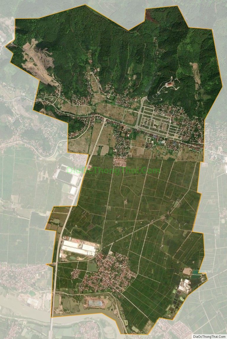 Bản đồ vệ tinh xã Nham Sơn (cũ), huyện Yên Dũng