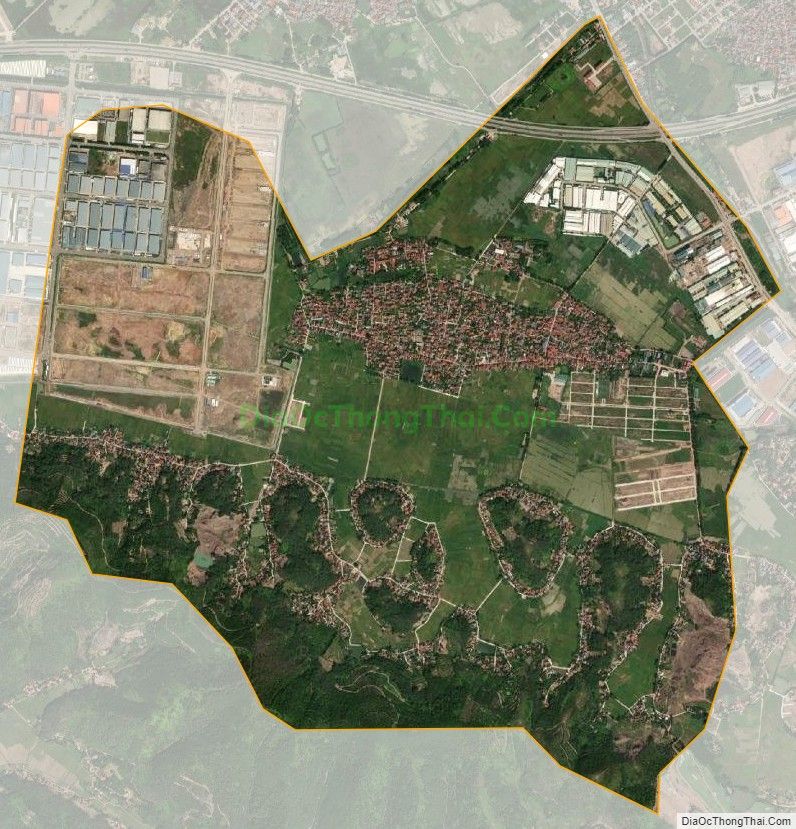 Bản đồ vệ tinh xã Nội Hoàng, huyện Yên Dũng