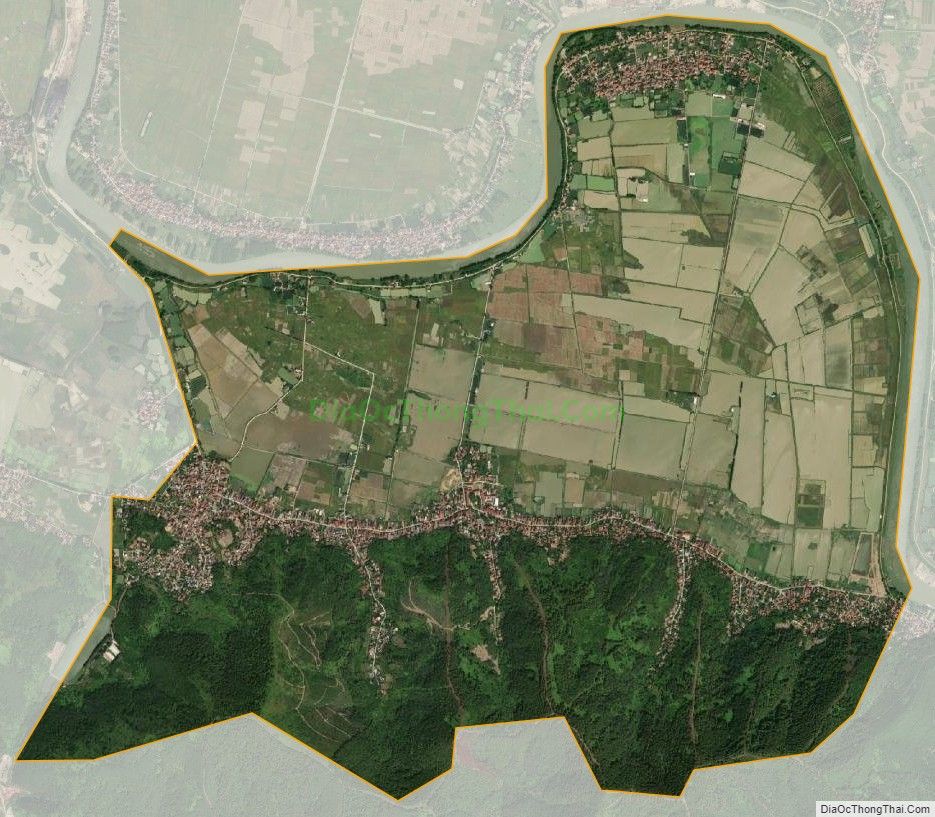 Bản đồ vệ tinh xã Tân Liễu, huyện Yên Dũng