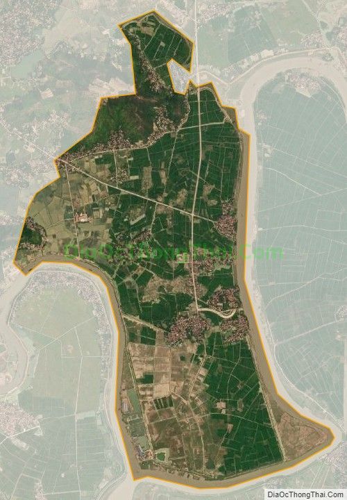 Bản đồ vệ tinh xã Trí Yên, huyện Yên Dũng