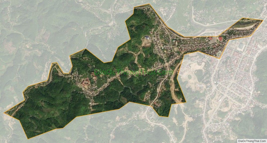 Bản đồ vệ tinh phường Sông Cầu, thành phố Bắc Kạn
