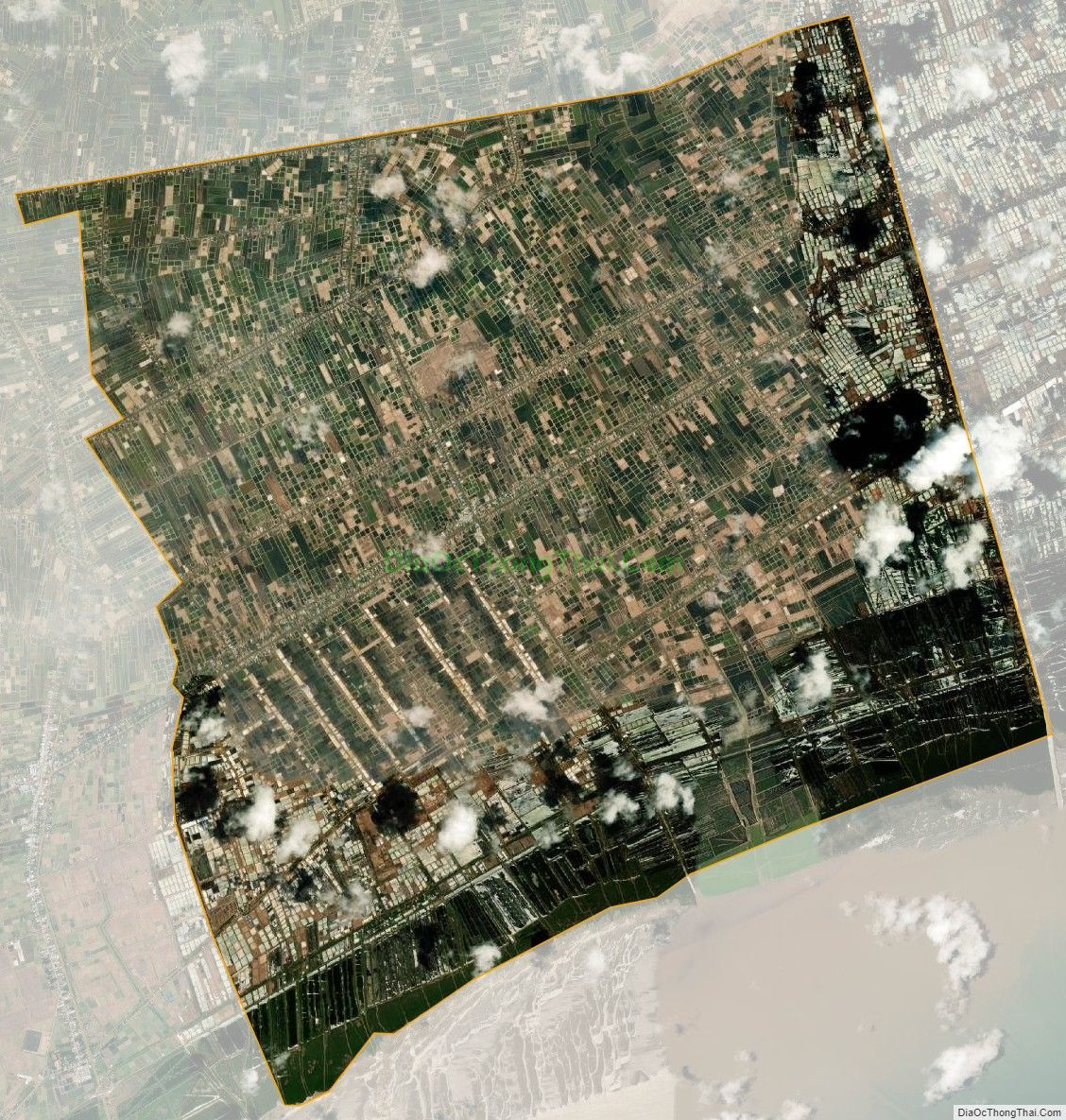 Bản đồ vệ tinh xã Long Điền Đông, huyện Đông Hải