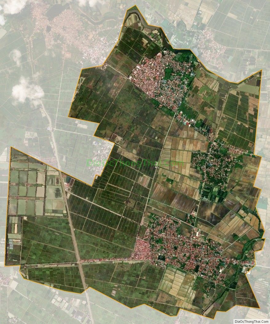Bản đồ vệ tinh xã Quảng Phú, huyện Lương Tài