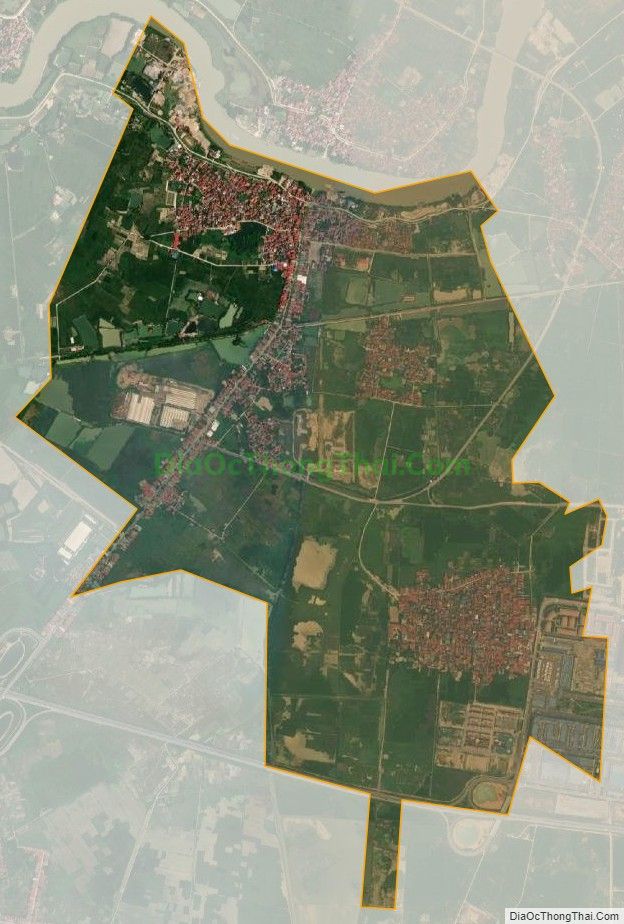 Bản đồ vệ tinh xã Đông Tiến, huyện Yên Phong