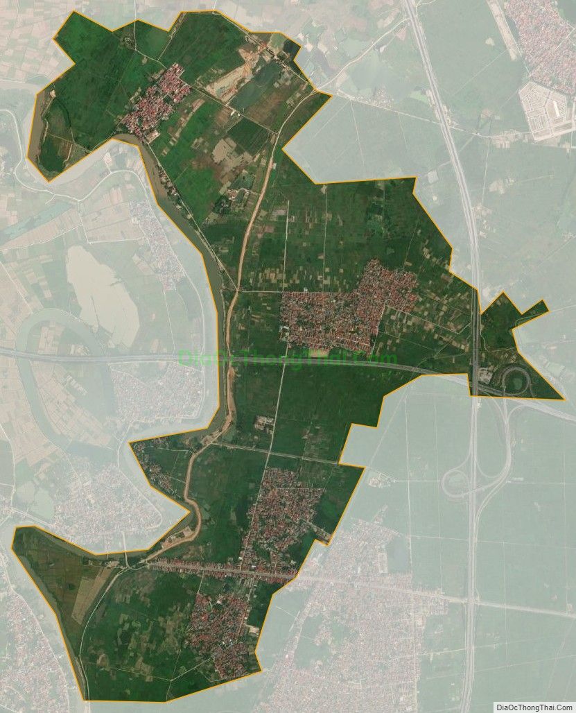 Bản đồ vệ tinh xã Hòa Tiến, huyện Yên Phong
