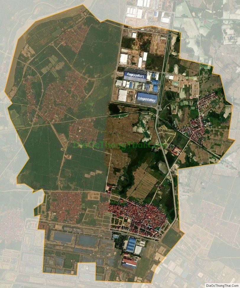 Bản đồ vệ tinh xã Yên Trung, huyện Yên Phong