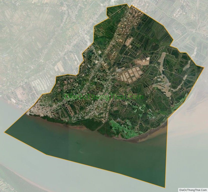 Bản đồ vệ tinh xã An Thủy, huyện Ba Tri