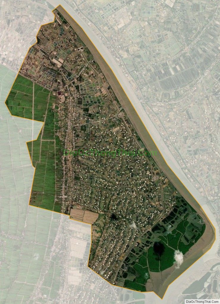 Bản đồ vệ tinh xã Bảo Thạnh, huyện Ba Tri