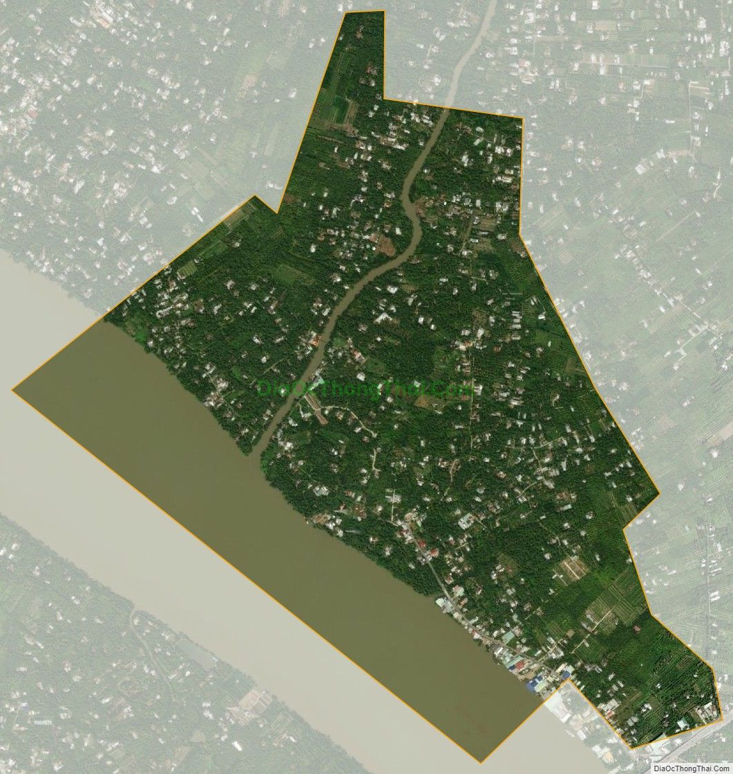 Bản đồ vệ tinh xã Mỹ Thành (cũ), thành phố Bến Tre