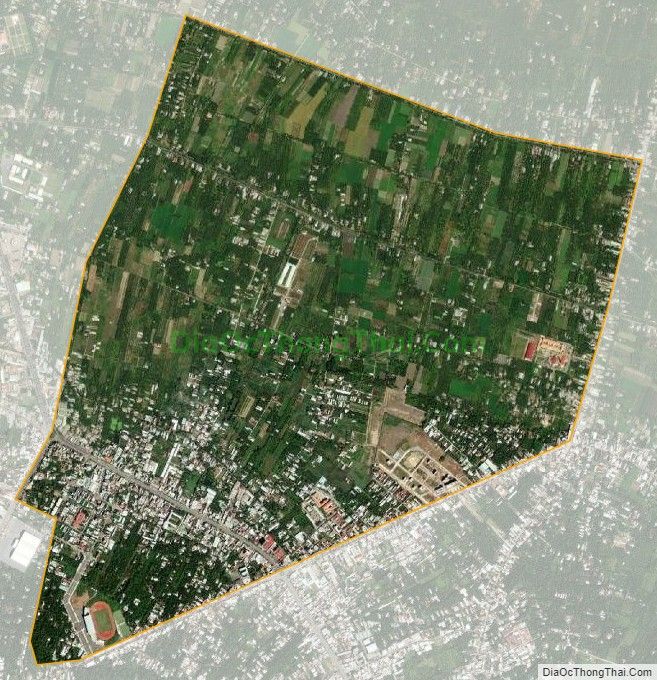 Bản đồ vệ tinh phường Phú Tân, thành phố Bến Tre