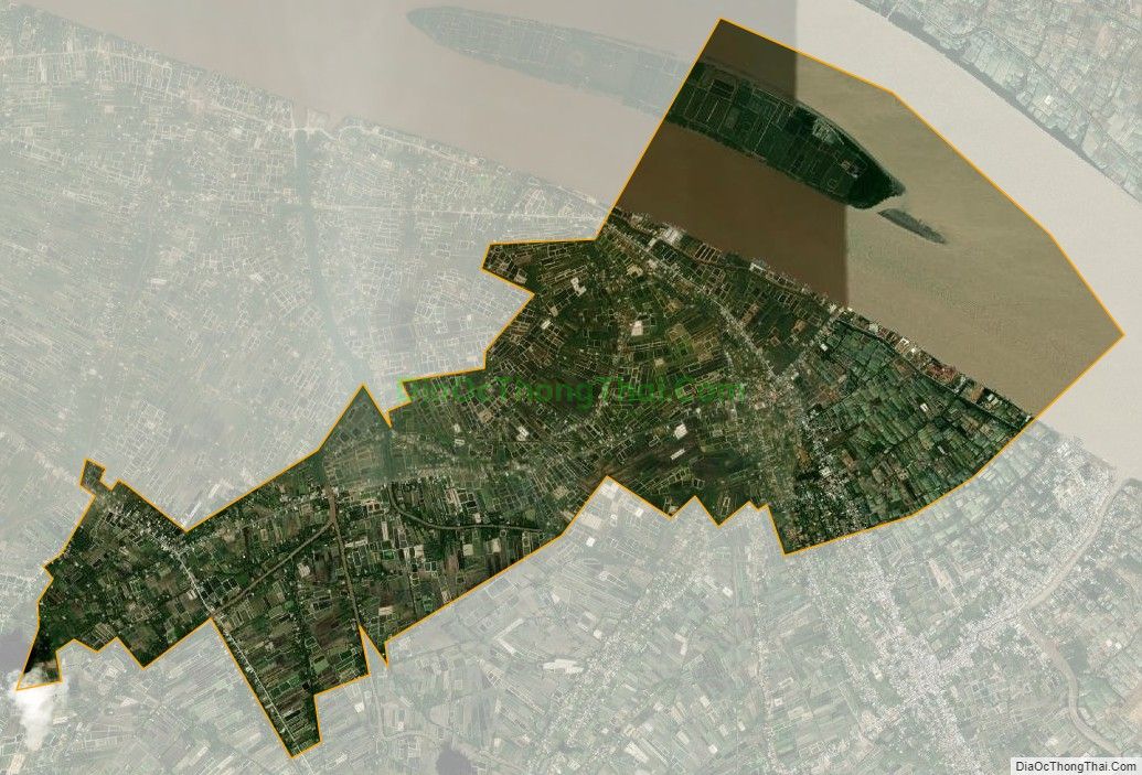 Bản đồ vệ tinh xã Bình Thới, huyện Bình Đại