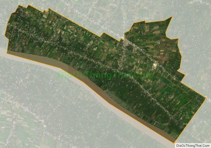 Bản đồ vệ tinh xã Châu Hưng, huyện Bình Đại
