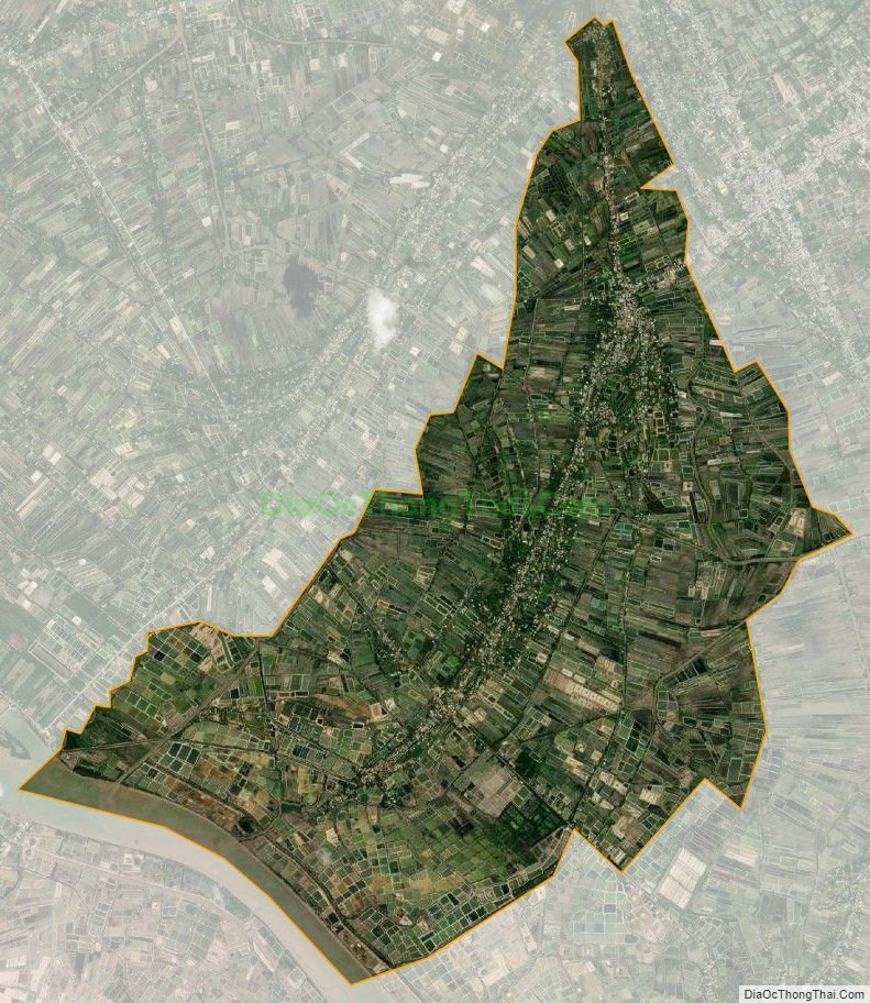 Bản đồ vệ tinh xã Đại Hòa Lộc, huyện Bình Đại