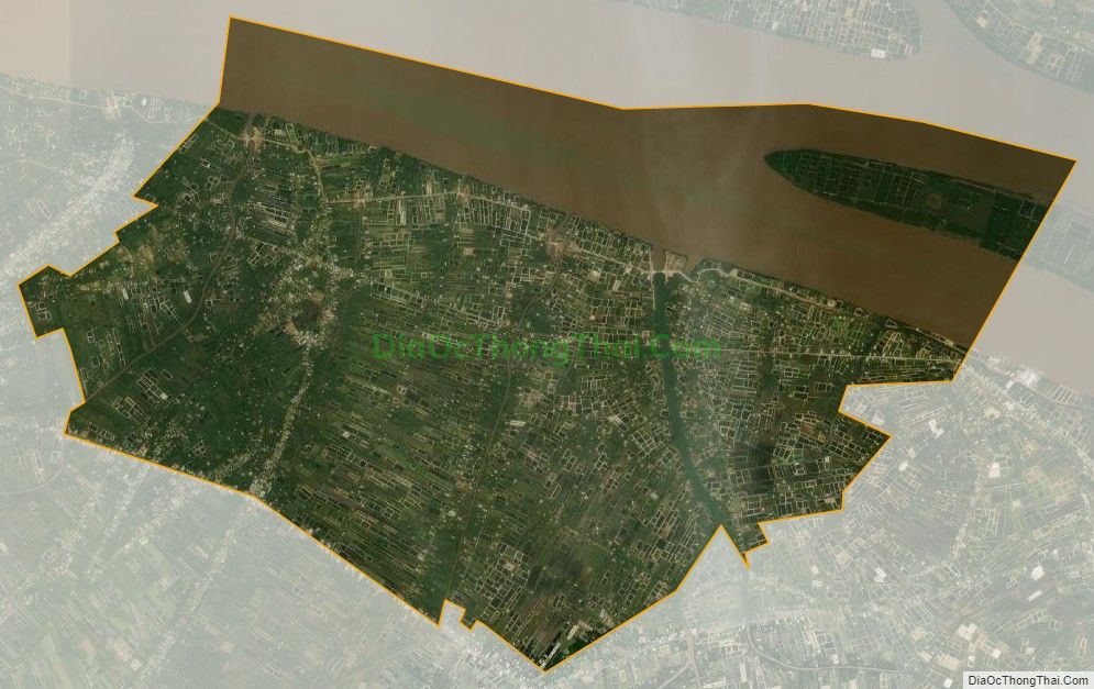 Bản đồ vệ tinh xã Định Trung, huyện Bình Đại