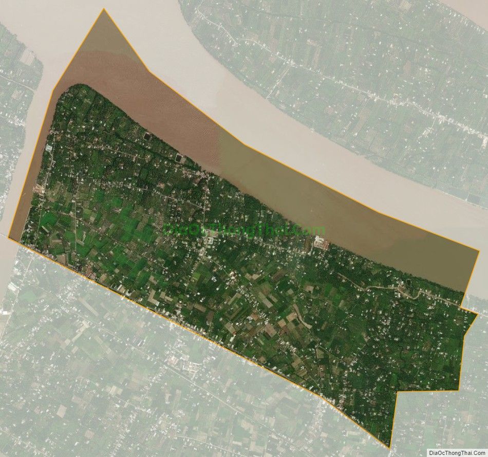 Bản đồ vệ tinh xã Long Định, huyện Bình Đại
