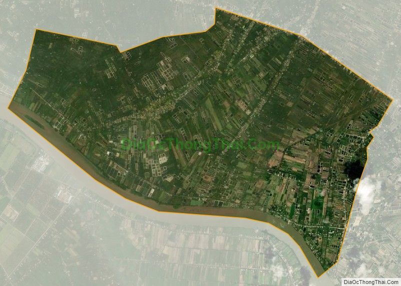Bản đồ vệ tinh xã Phú Long, huyện Bình Đại