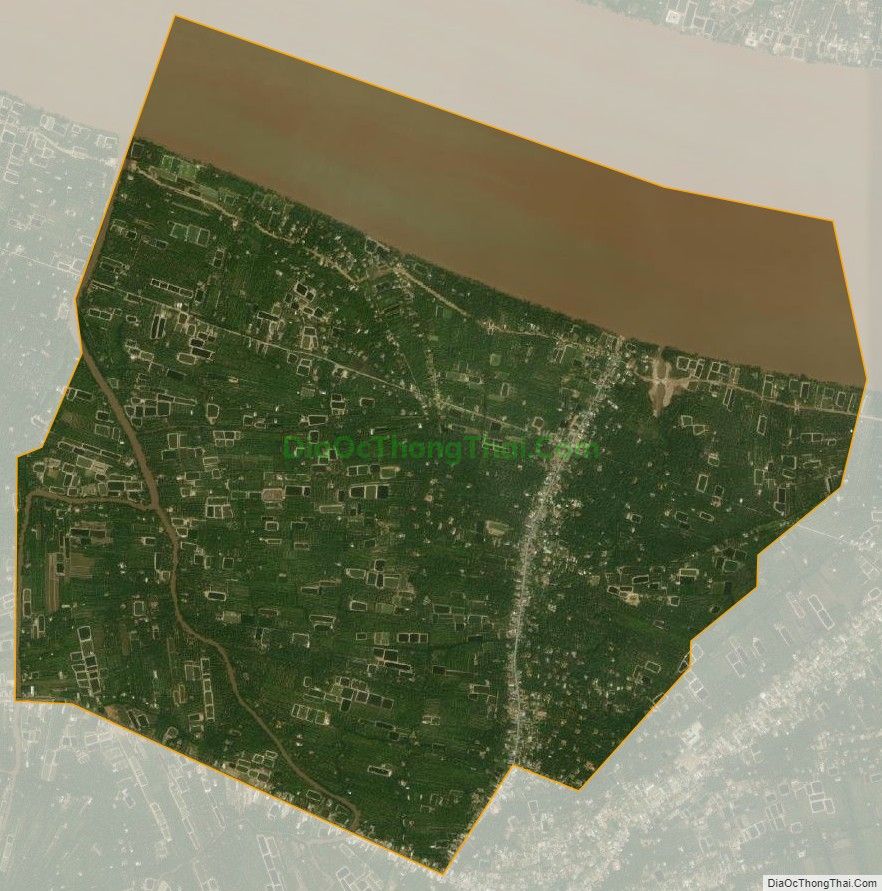 Bản đồ vệ tinh xã Phú Vang, huyện Bình Đại
