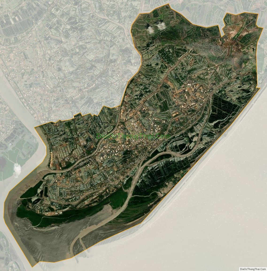 Bản đồ vệ tinh xã Thới Thuận, huyện Bình Đại