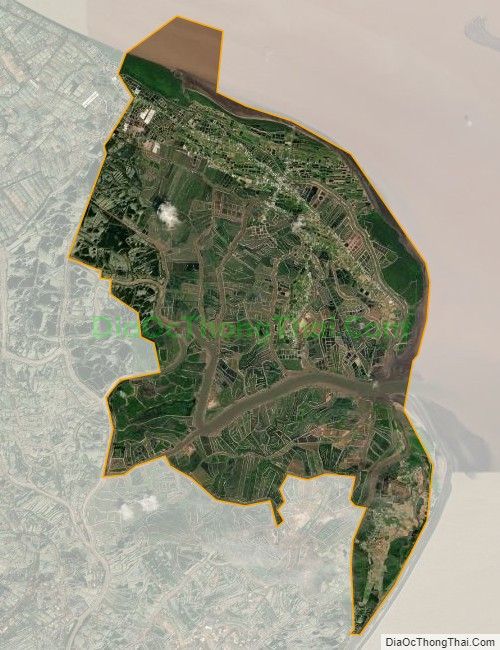 Bản đồ vệ tinh xã Thừa Đức, huyện Bình Đại