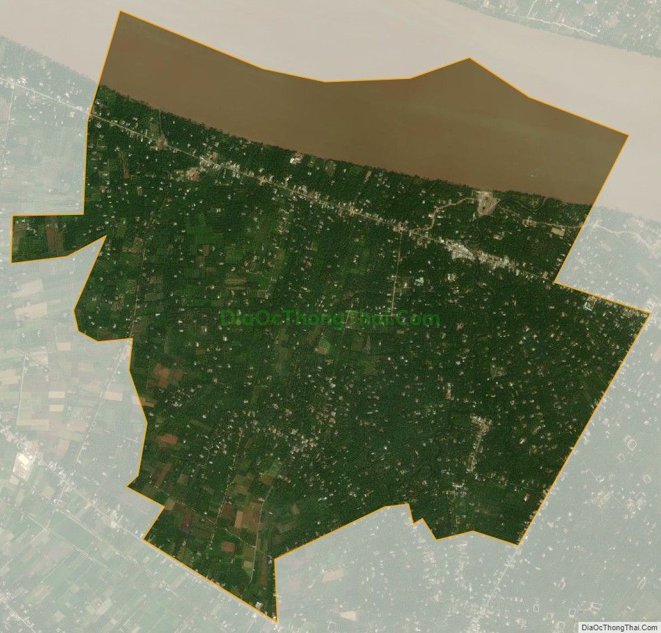 Bản đồ vệ tinh xã Vang Quới Tây, huyện Bình Đại