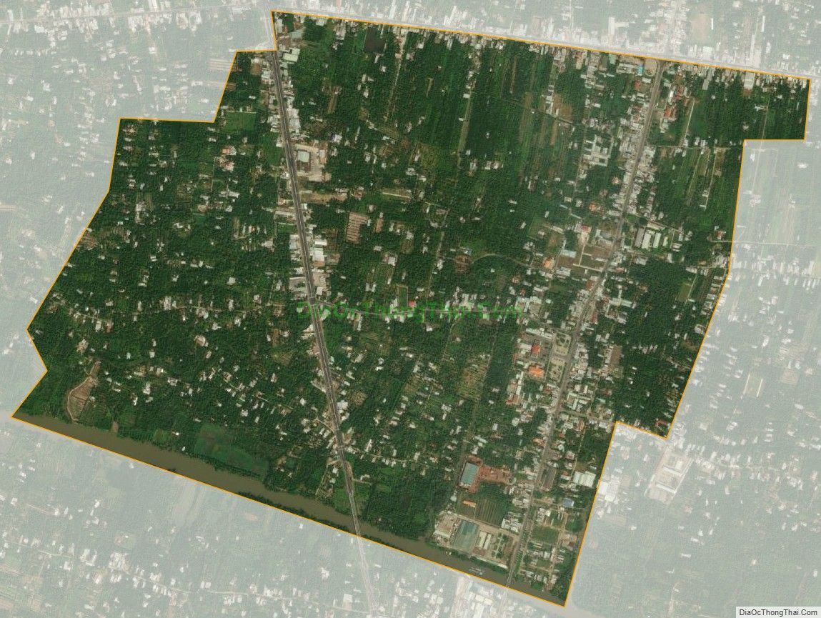 Bản đồ vệ tinh Thị trấn Châu Thành, huyện Châu Thành, Bến Tre
