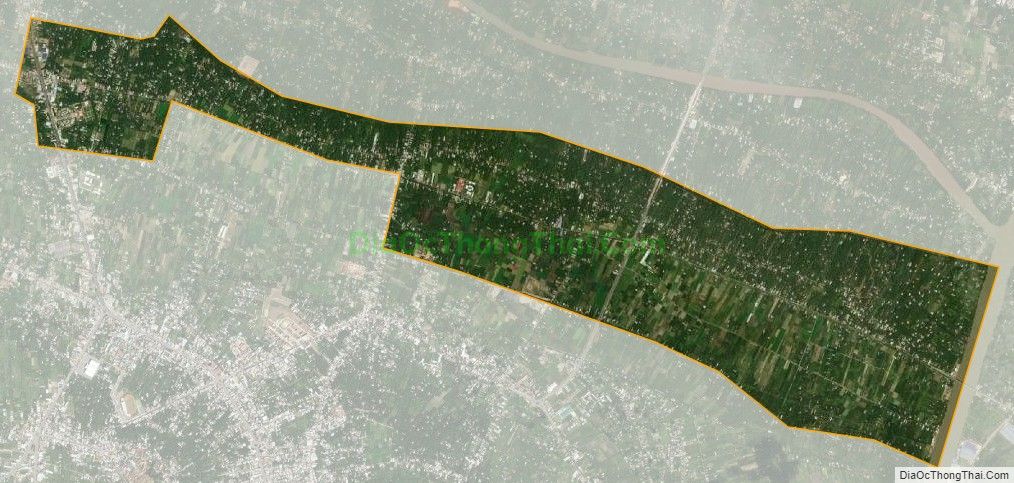 Bản đồ vệ tinh xã Hữu Định, huyện Châu Thành