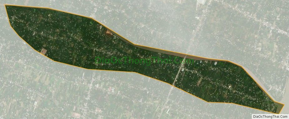 Bản đồ vệ tinh xã Phước Thạnh, huyện Châu Thành
