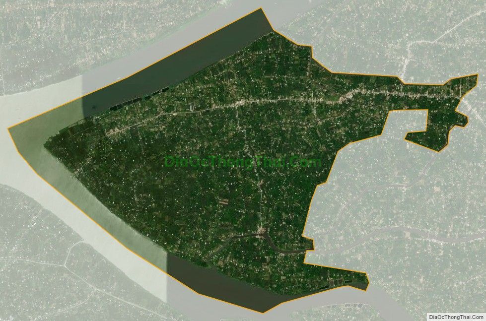 Bản đồ vệ tinh xã Tân Phú, huyện Châu Thành, Bến Tre