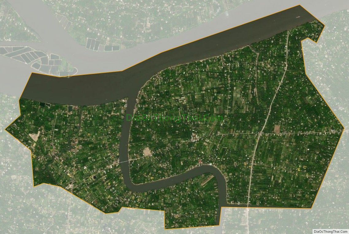 Bản đồ vệ tinh xã Phú Sơn, huyện Chợ Lách