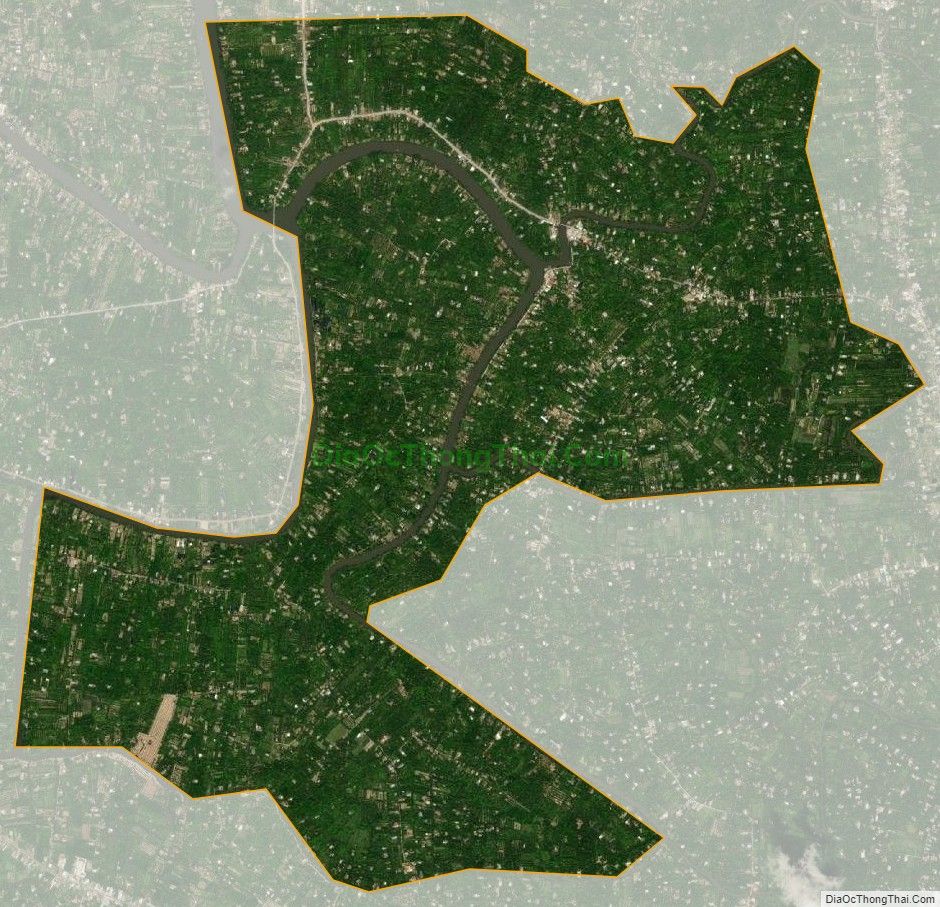 Bản đồ vệ tinh xã Vĩnh Hòa, huyện Chợ Lách