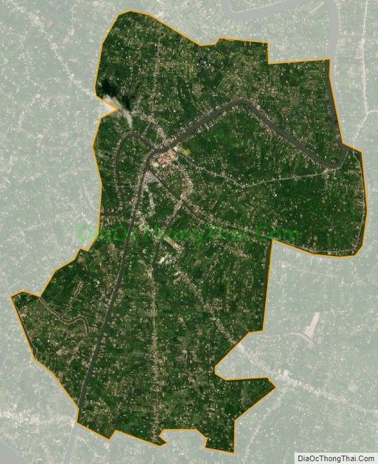 Bản đồ vệ tinh xã Vĩnh Thành, huyện Chợ Lách
