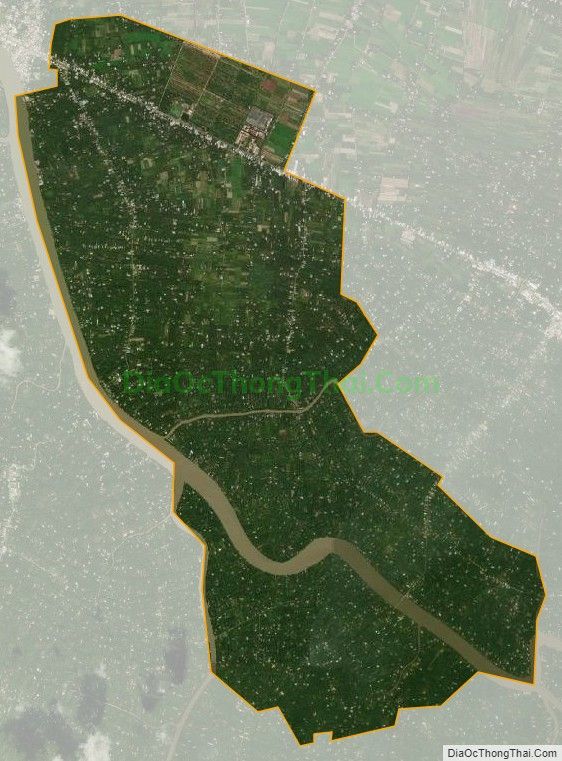 Bản đồ vệ tinh xã Lương Hòa, huyện Giồng Trôm