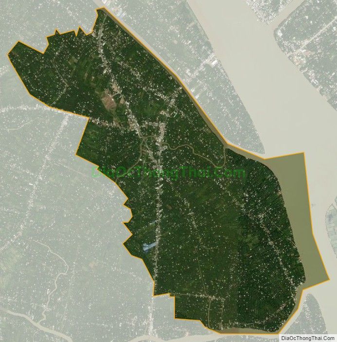 Bản đồ vệ tinh xã Tân Thành Bình, huyện Mỏ Cày Bắc