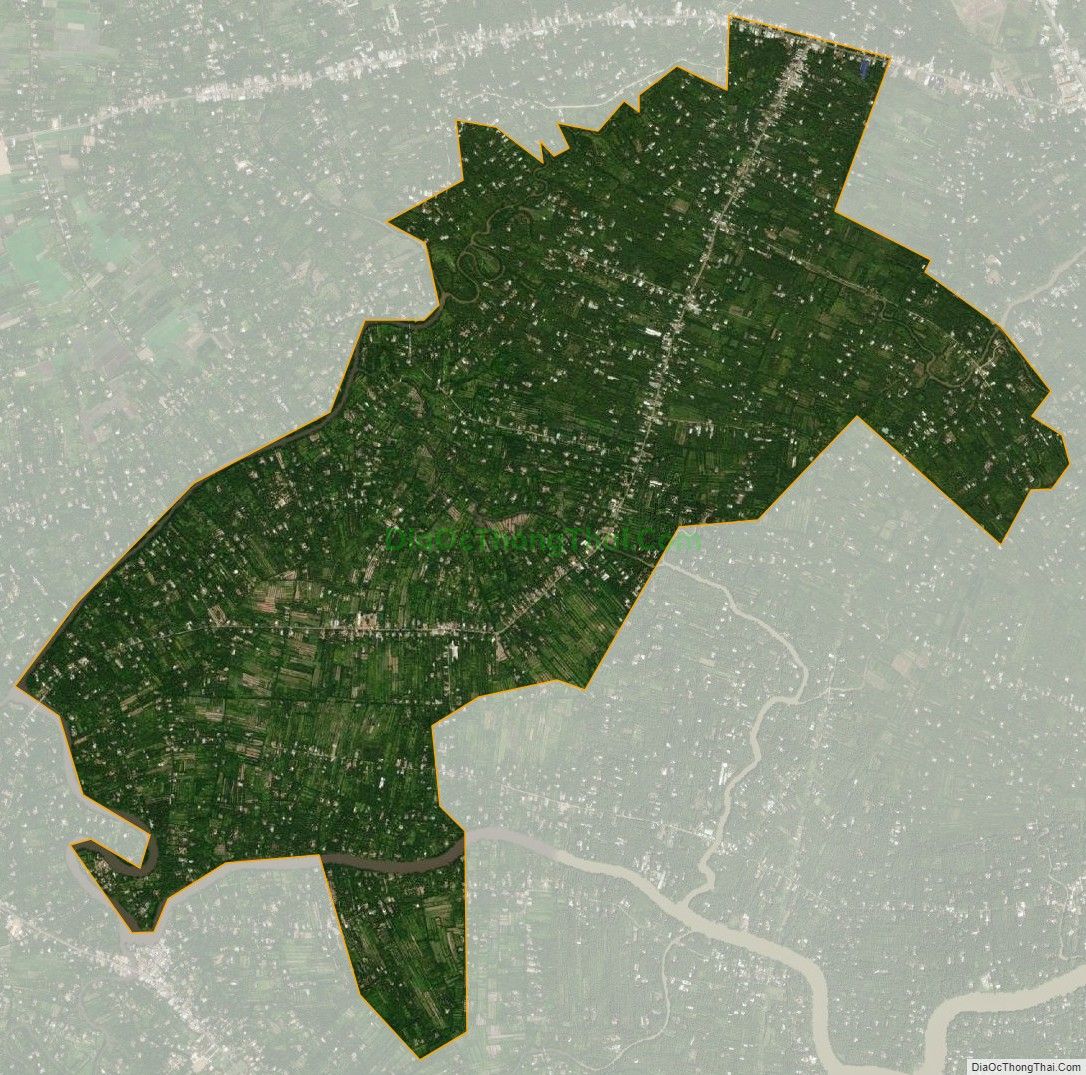 Bản đồ vệ tinh xã Thành An, huyện Mỏ Cày Bắc