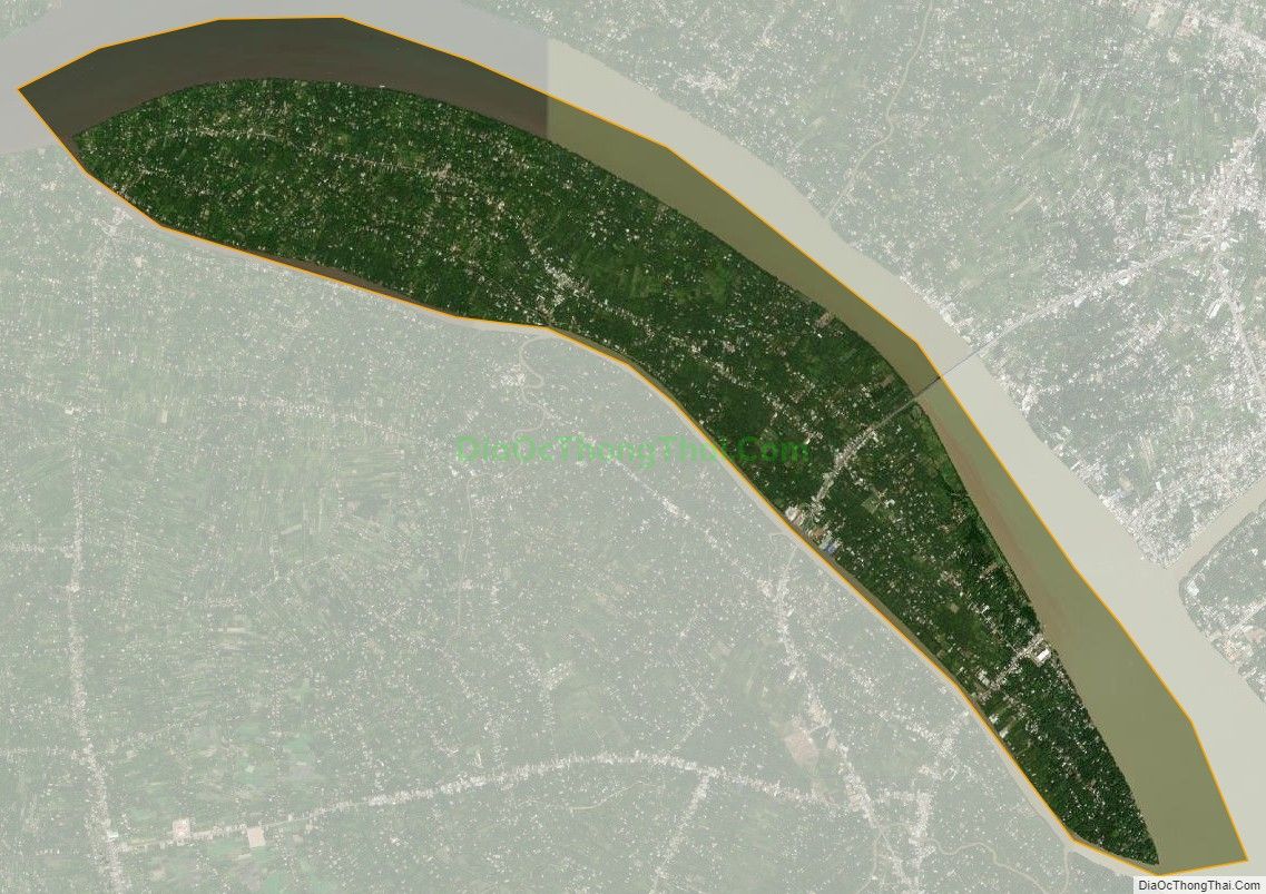 Bản đồ vệ tinh xã Thanh Tân, huyện Mỏ Cày Bắc