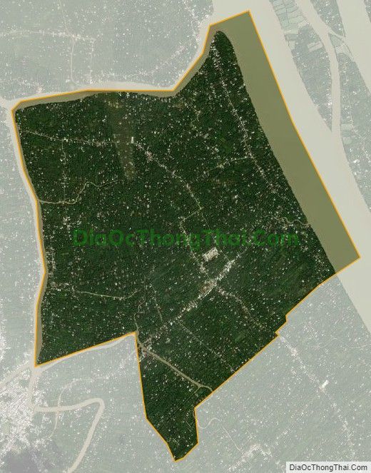 Bản đồ vệ tinh xã Định Thủy, huyện Mỏ Cày Nam