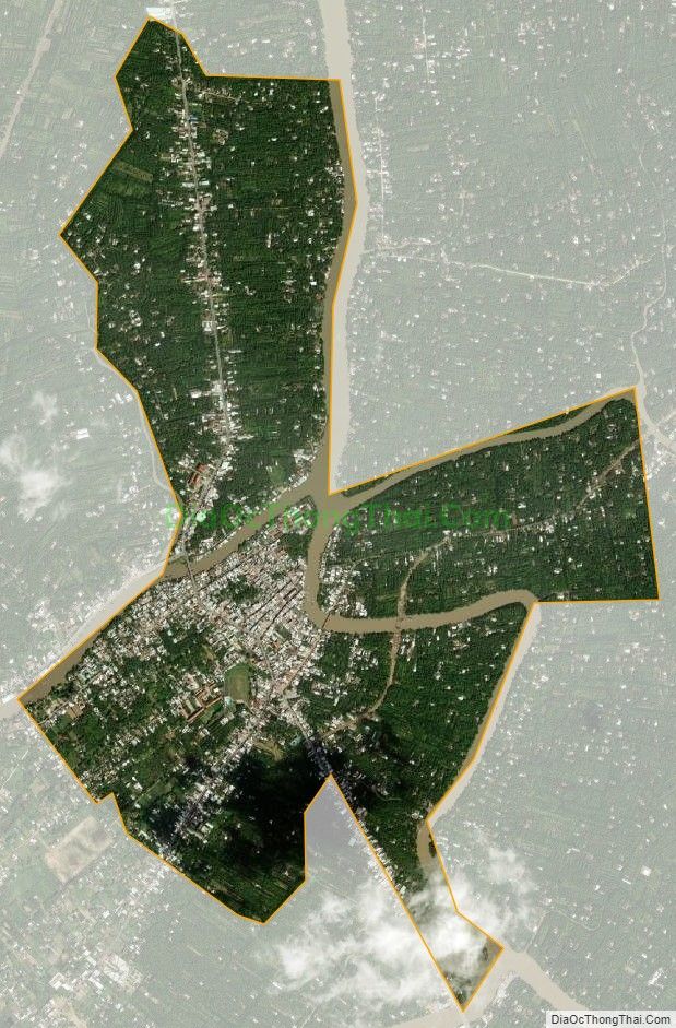Bản đồ vệ tinh Thị trấn Mỏ Cày, huyện Mỏ Cày Nam
