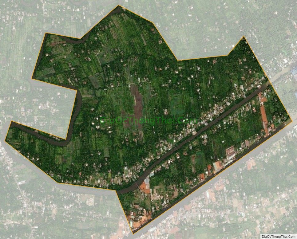 Bản đồ vệ tinh xã Tân Hội, huyện Mỏ Cày Nam