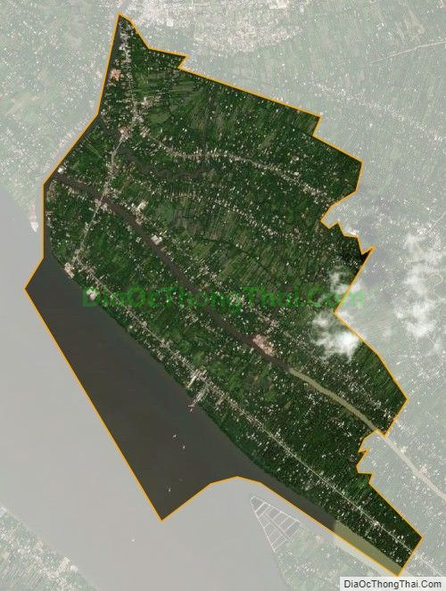 Bản đồ vệ tinh xã Thành Thới B, huyện Mỏ Cày Nam