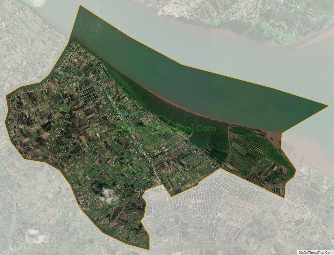 Bản đồ vệ tinh xã An Điền, huyện Thạnh Phú