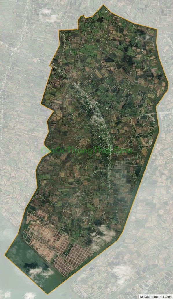 Bản đồ vệ tinh xã An Nhơn, huyện Thạnh Phú