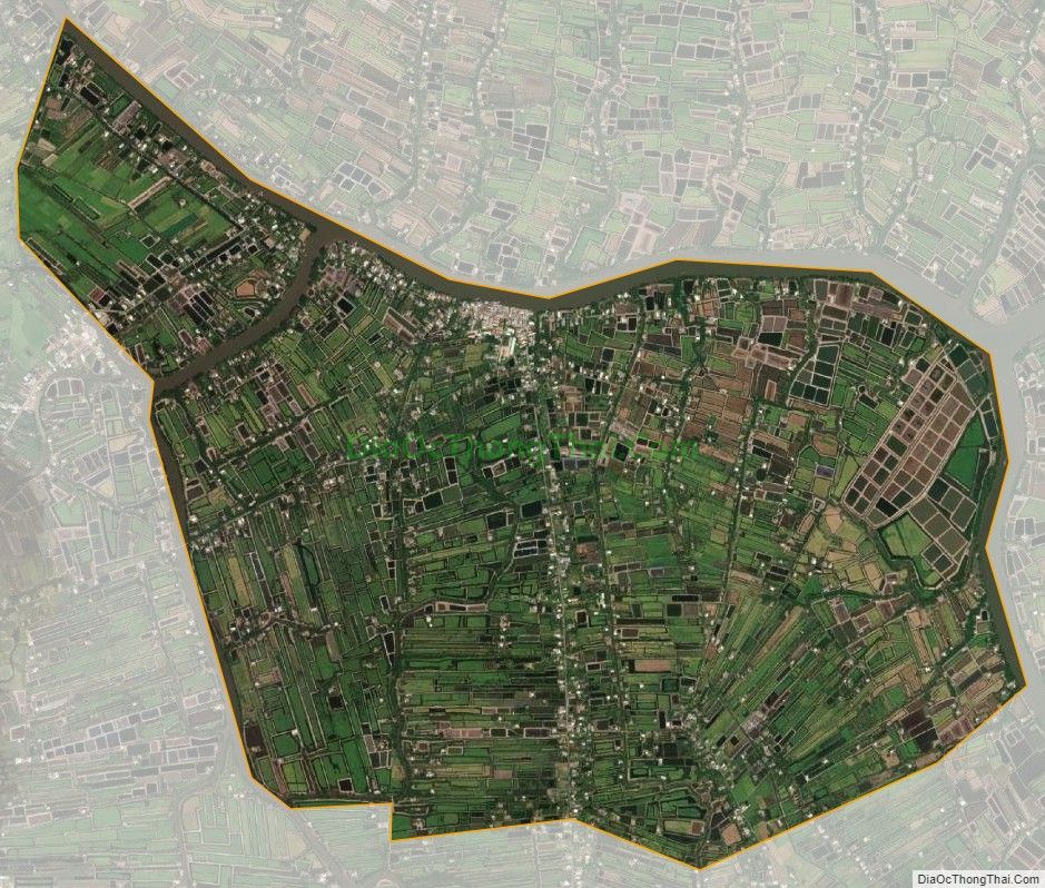Bản đồ vệ tinh xã An Thạnh, huyện Thạnh Phú