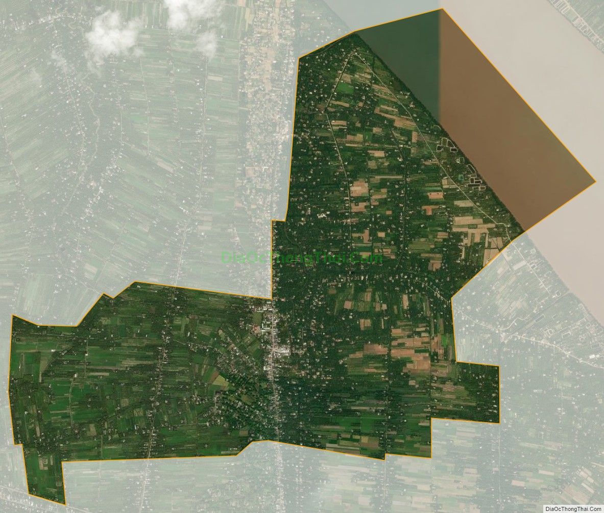 Bản đồ vệ tinh xã Đại Điền, huyện Thạnh Phú